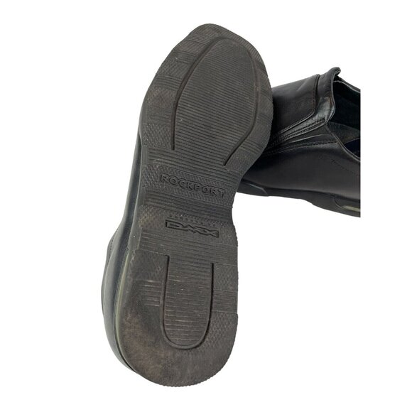 Rockport Men’s Black Slip On Loafers Size 11 CRACKED HEELS AS IS - Picture 8 of 11